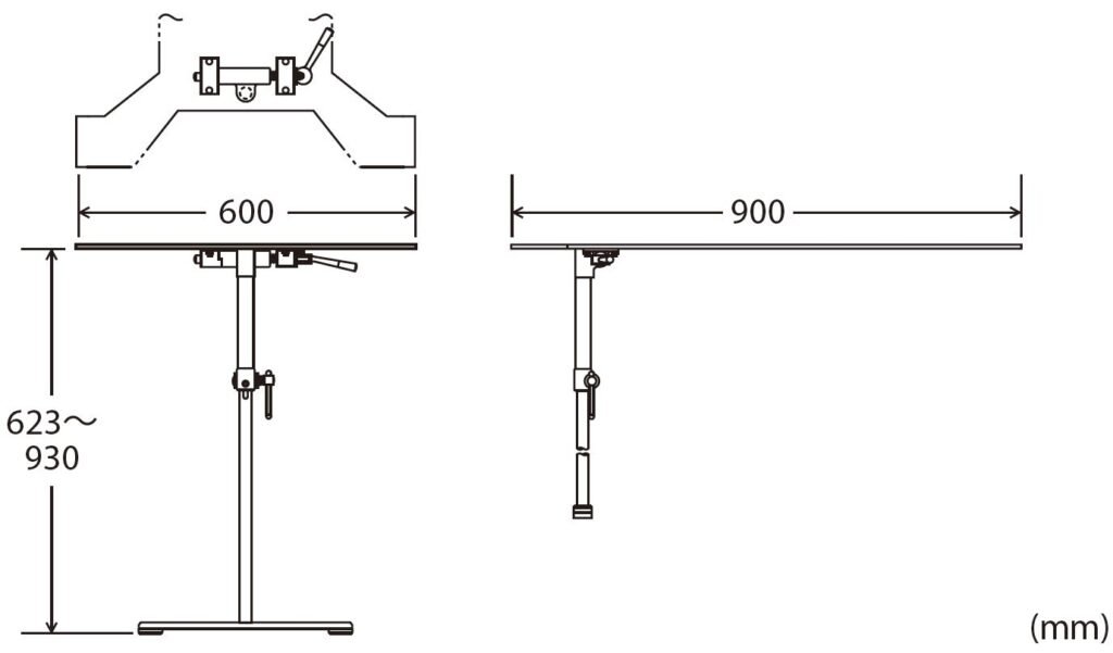 Mizuho_03-001-74_Apoyabrazos de acrílico radiotransparente specification